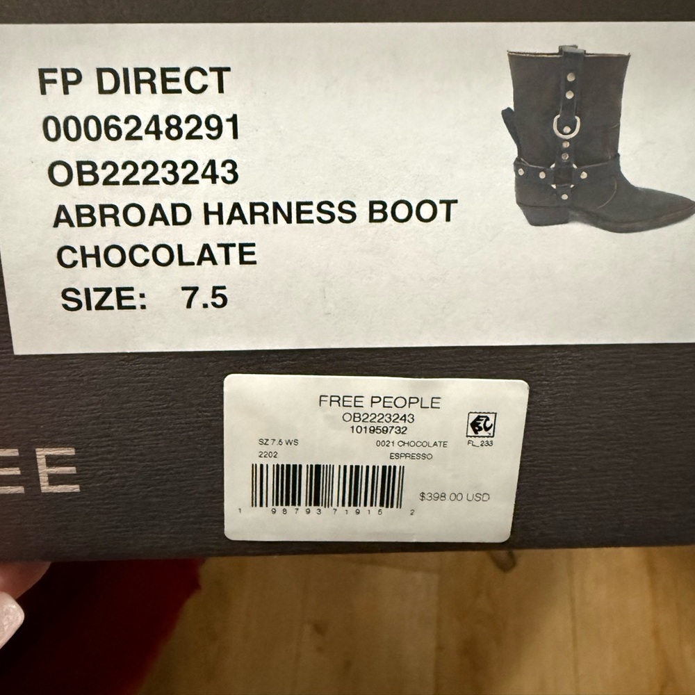 Free People Distressed Brown Leather Harness Ankle Boots - Picture 4 of 4